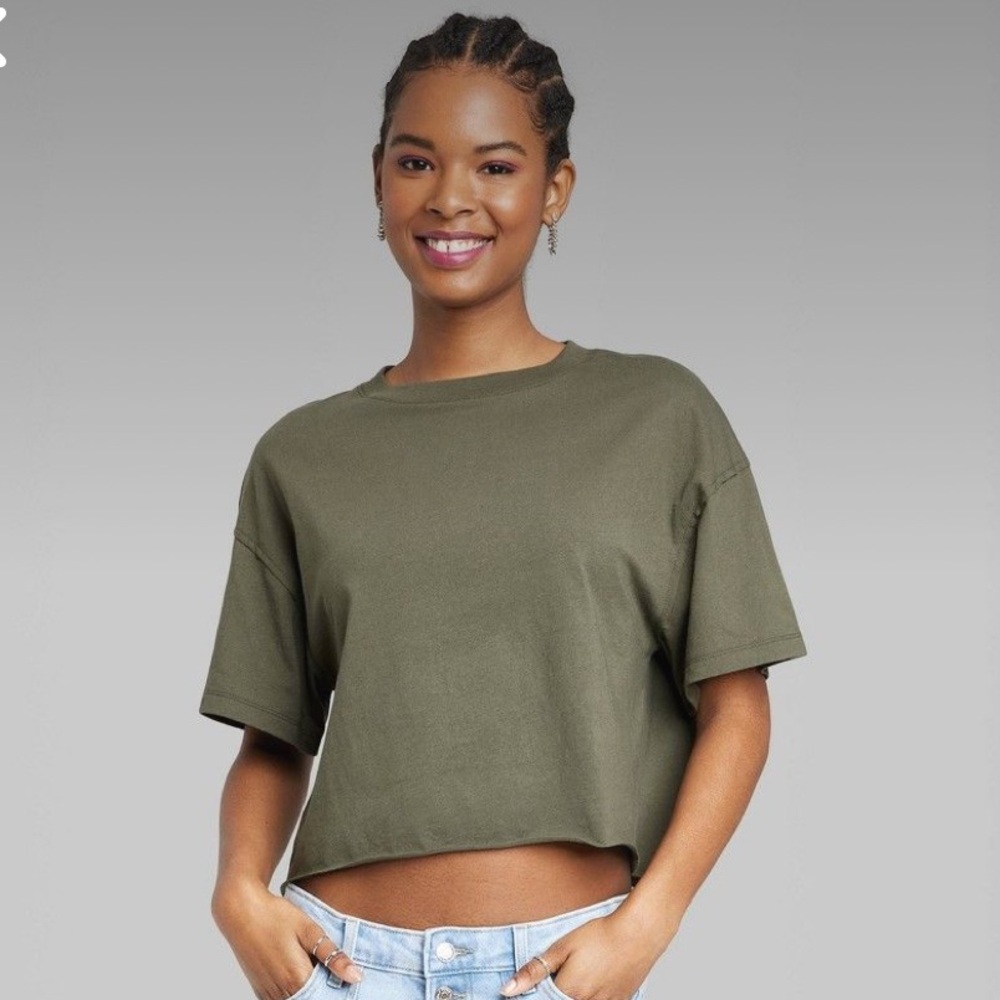 Army Green Crop Top | WILD FABLE